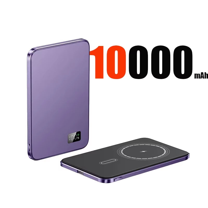 10000Mah Thin Magnetic Wireless Power Bank PD25W Fast Charging Portable External Battery 5000Mah Magnetic for Iphone Samsung