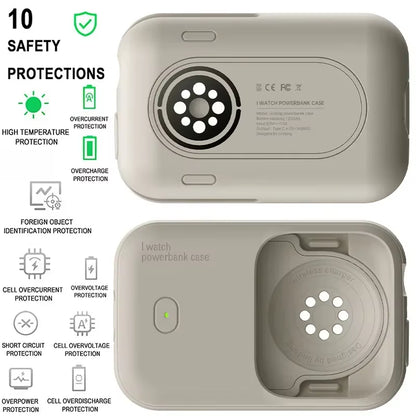 Power Bank Case for Apple Watch Charger 1200Mah Wireless Powerbank for 44Mm 45Mm 49Mm Portable Iwatch Magnetic Charging Box