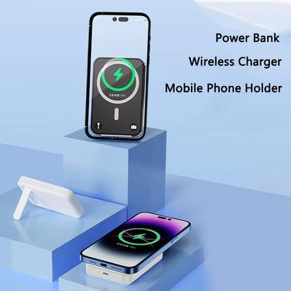 10000Mah Power Bank Magnetic Wireless Charger Powerbank with Stand for Magsafe Iphone 17 16 Samsung Huawei Xiaomi Mini Poverbank