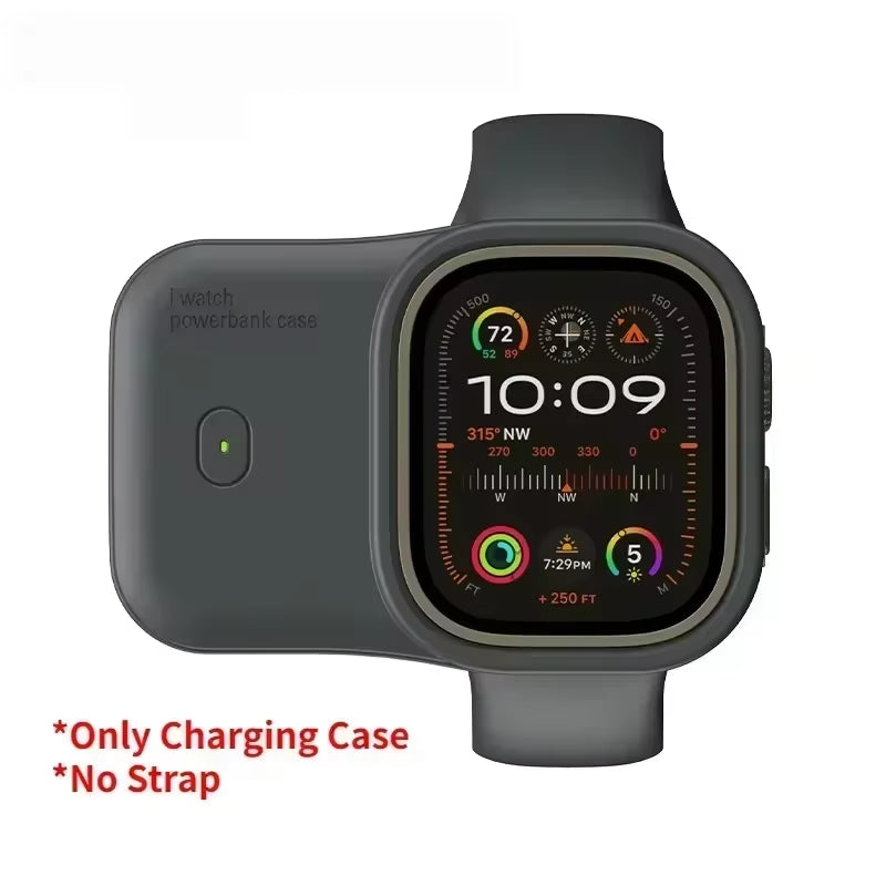 Power Bank Case for Apple Watch Charger 1200Mah Wireless Powerbank for 44Mm 45Mm 49Mm Portable Iwatch Magnetic Charging Box