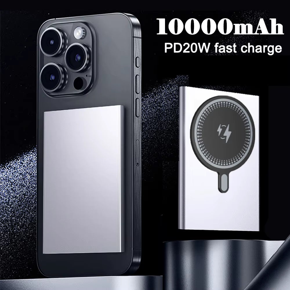 5000/10000Mah Thin Wireless Power Bank Potable Charging Mobile Powerbank Magnetic External Battery for Iphone Huawei Xiaomi 2025