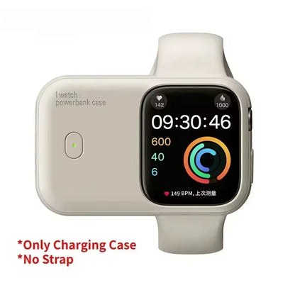 Power Bank Case for Apple Watch Charger 1200Mah Wireless Powerbank for 44Mm 45Mm 49Mm Portable Iwatch Magnetic Charging Box