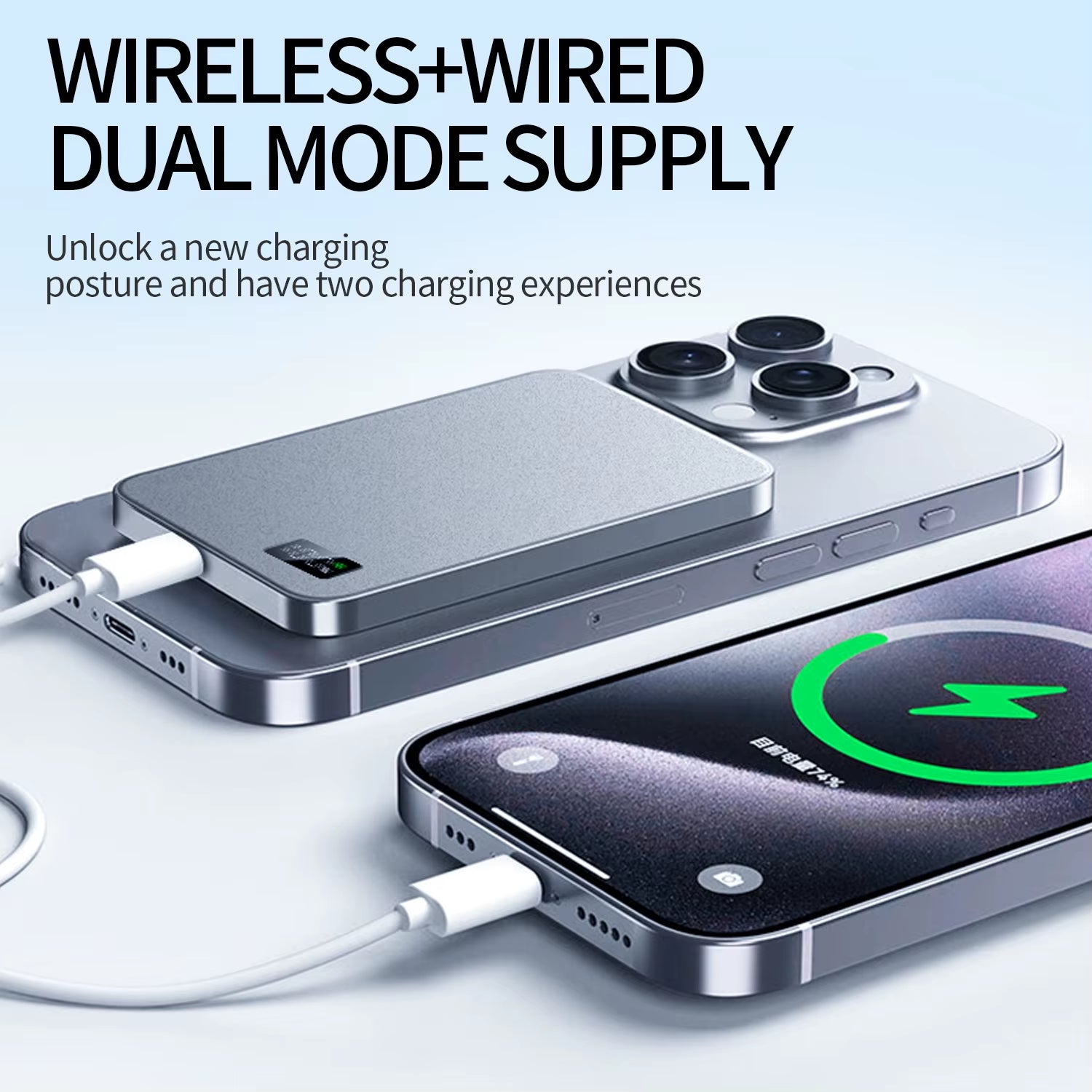 2024 New Ultra Thin Alloy Powerbank Magnetic Power Bank Wireless Fast Charger for Iphone 15 14 13 12 Backup Battery for Magsafe