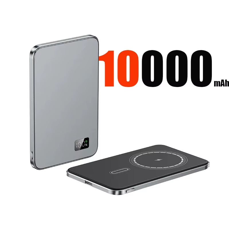 10000Mah Thin Magnetic Wireless Power Bank PD25W Fast Charging Portable External Battery 5000Mah Magnetic for Iphone Samsung
