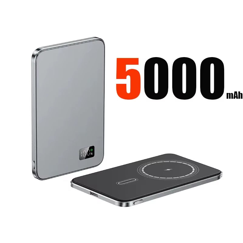 10000Mah Thin Magnetic Wireless Power Bank PD25W Fast Charging Portable External Battery 5000Mah Magnetic for Iphone Samsung