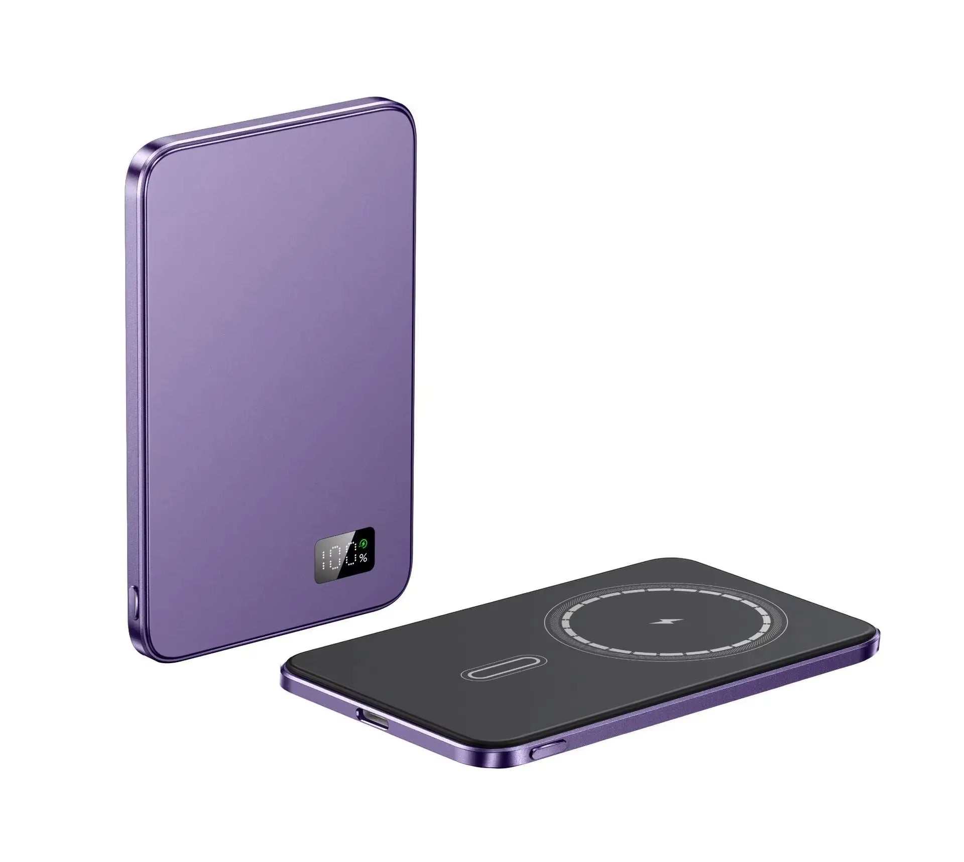 2024 New Ultra Thin Alloy Powerbank Magnetic Power Bank Wireless Fast Charger for Iphone 15 14 13 12 Backup Battery for Magsafe