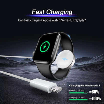 5W Fast Charging USB C Charger Cord Compatible for Apple Watch Magnetic Watch Charging Cable Compatible for Watch Series 10 9 8